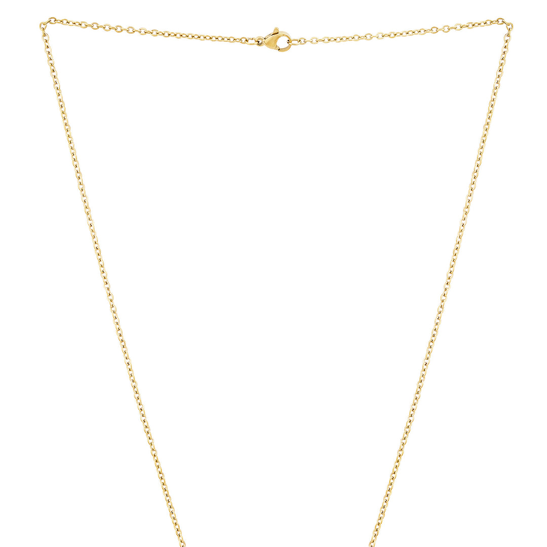 Butterfly Gold Women's Round Mantra Necklace