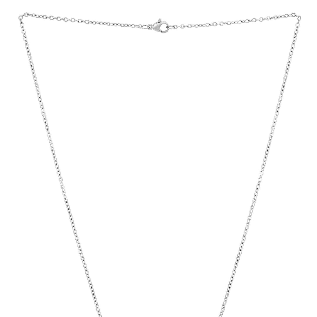 Butterfly Silver Women's Round Mantra Necklace