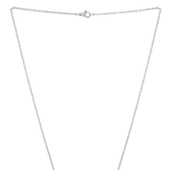 Butterfly Silver Women's Round Mantra Necklace