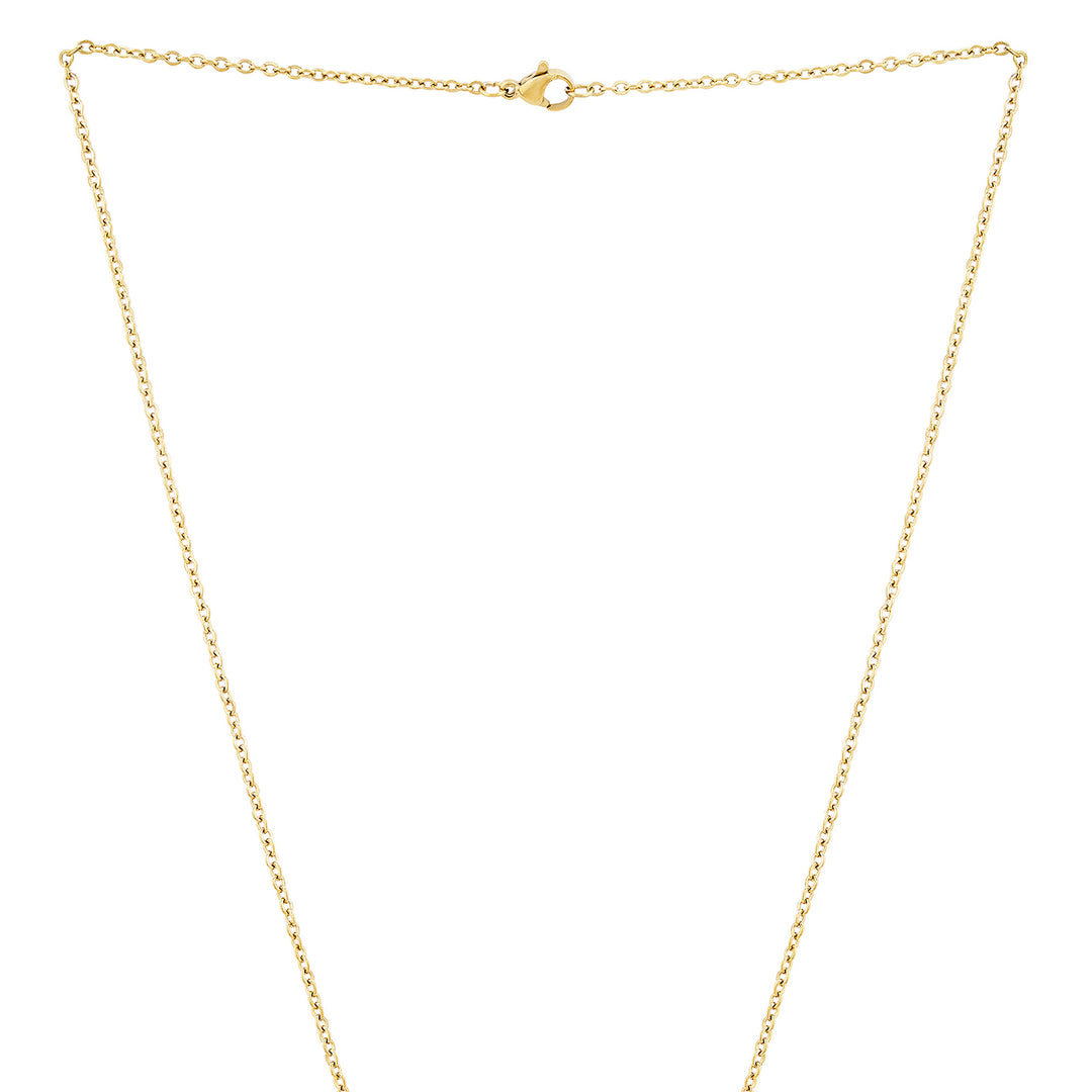 Dragonfly Gold Women's Round Mantra Necklace