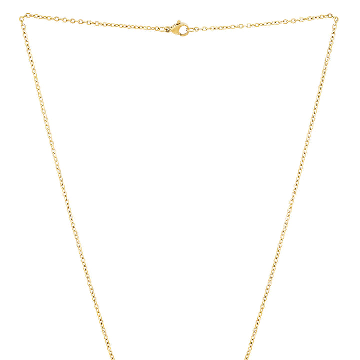 Dragonfly Gold Women's Round Mantra Necklace