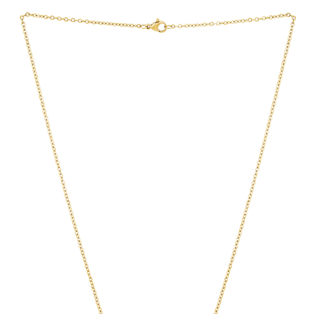 Rosette Gold Women's Round Mantra Necklace