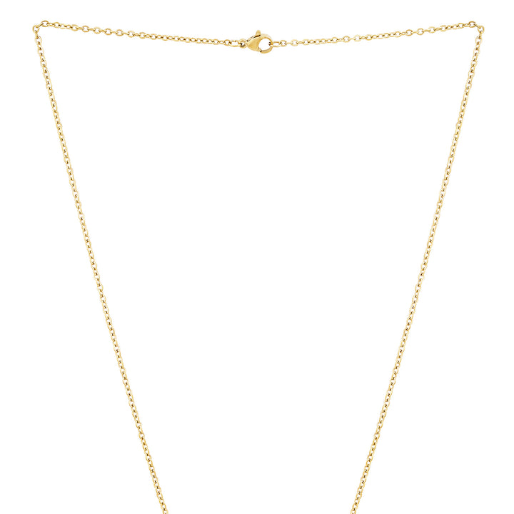 Rosette Gold Women's Round Mantra Necklace