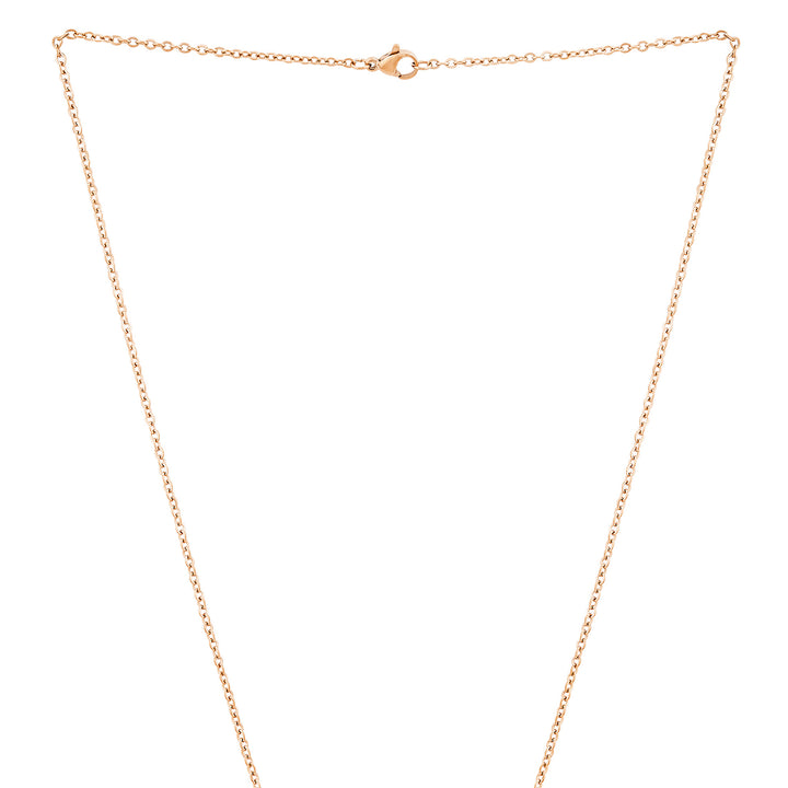 Minimal Rose Gold Round Women's Round Mantra Necklace