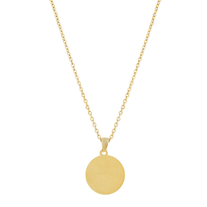 Minimal Gold Round Women's Round Mantra Necklace