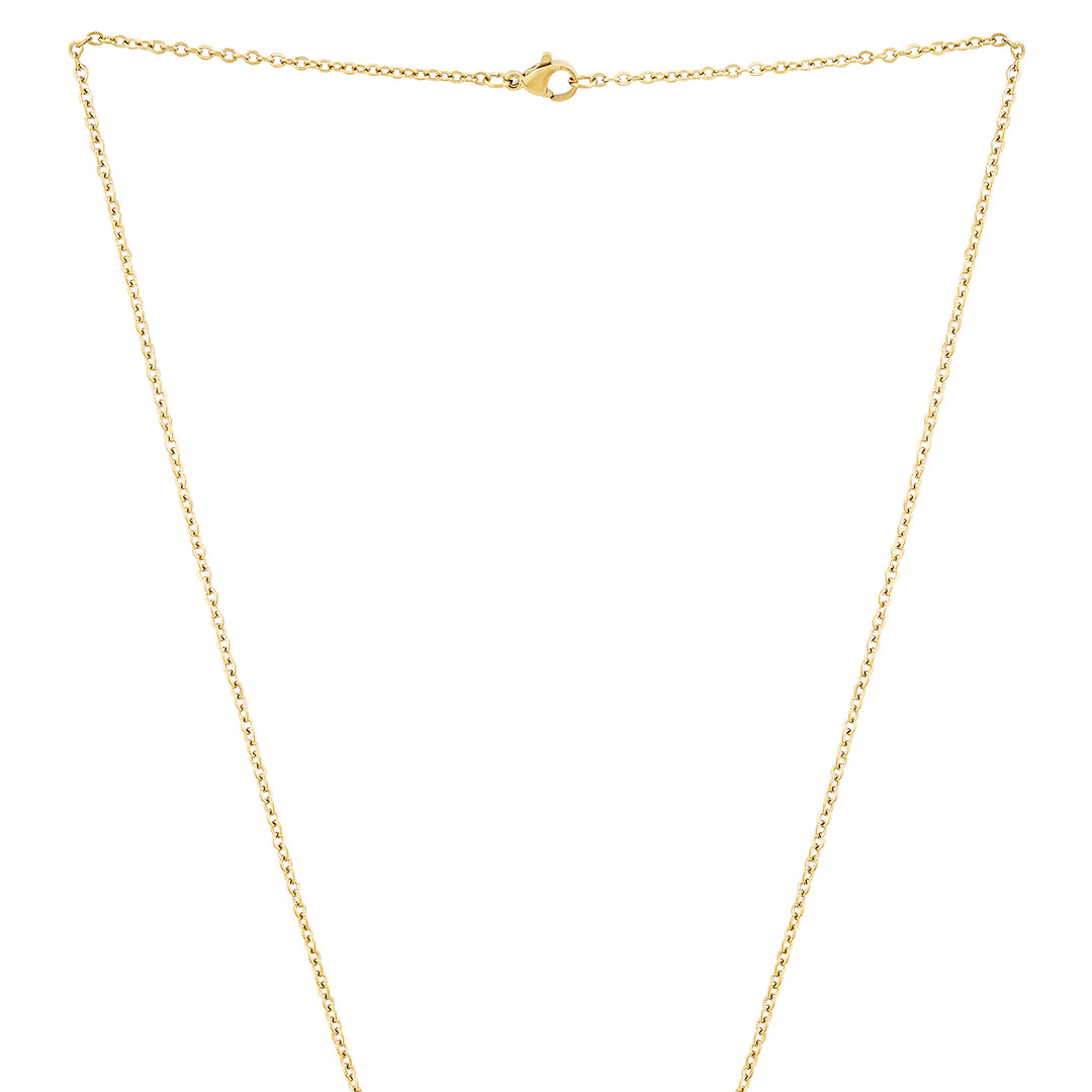 Minimal Gold Round Women's Round Mantra Necklace