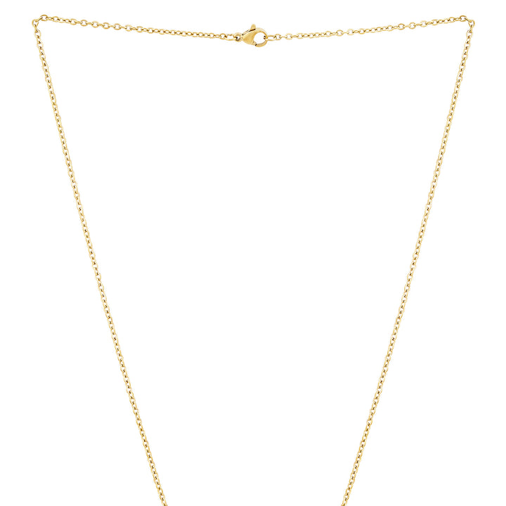 Minimal Gold Round Women's Round Mantra Necklace