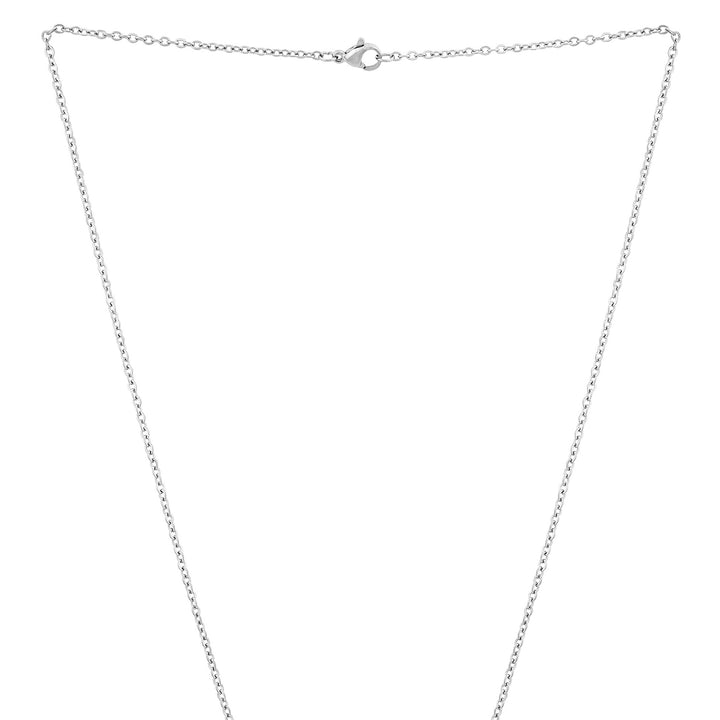 Minimal Silver Women's Round Mantra Necklace