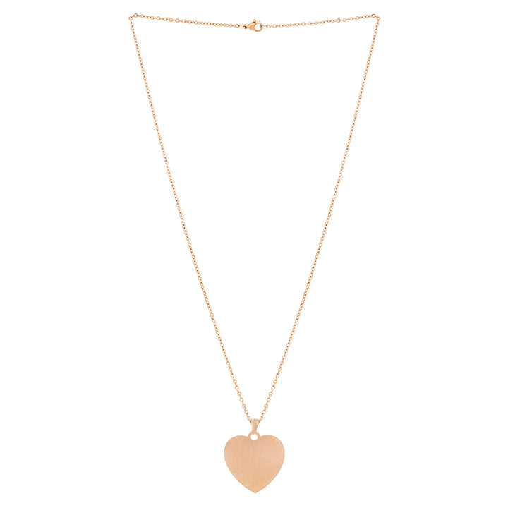 Minimal Rose Gold Women's Heart Mantra Necklace