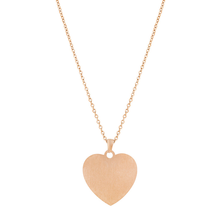 Minimal Rose Gold Women's Heart Mantra Necklace