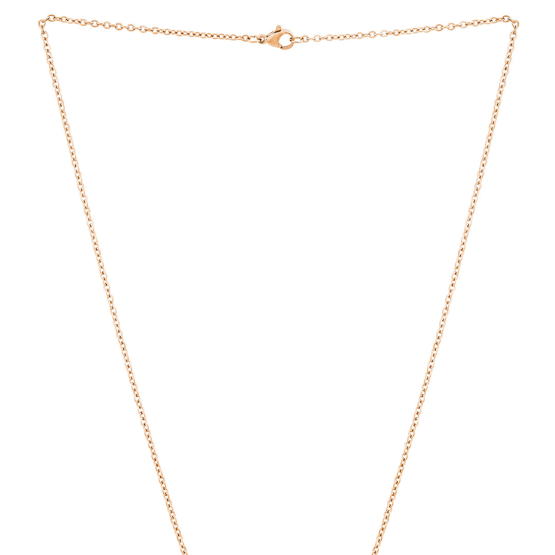 Minimal Rose Gold Women's Heart Mantra Necklace