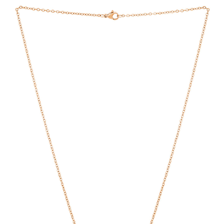 Minimal Rose Gold Women's Heart Mantra Necklace