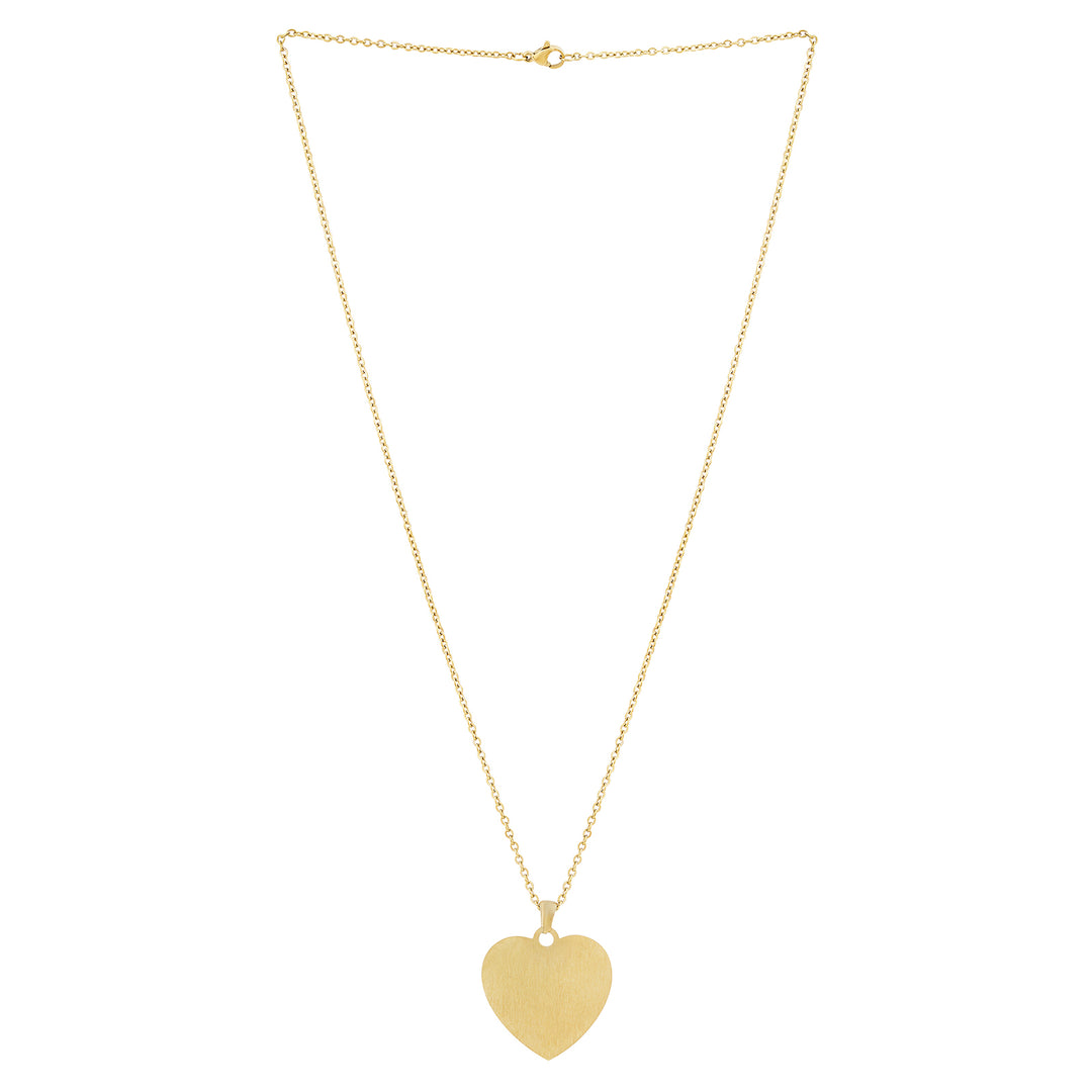 Minimal Gold Women's Heart Mantra Necklace