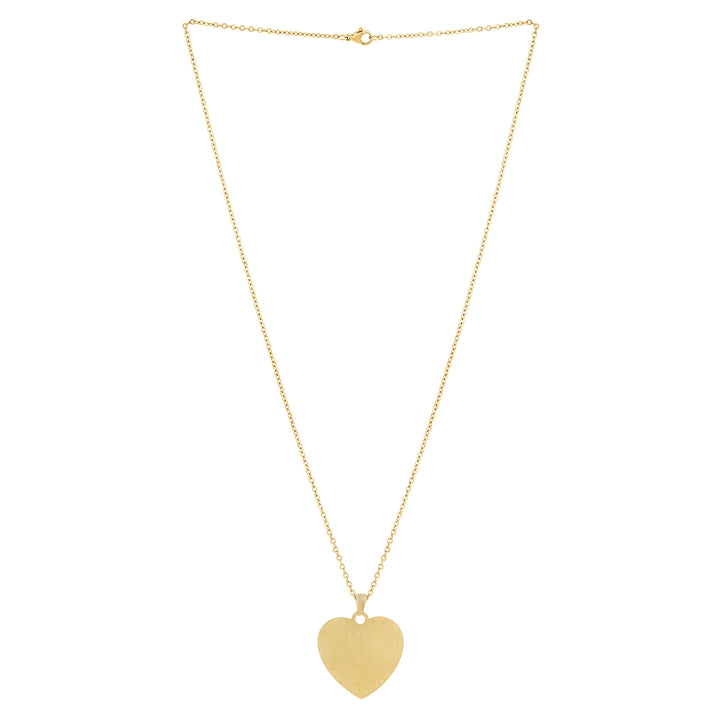 Minimal Gold Women's Heart Mantra Necklace