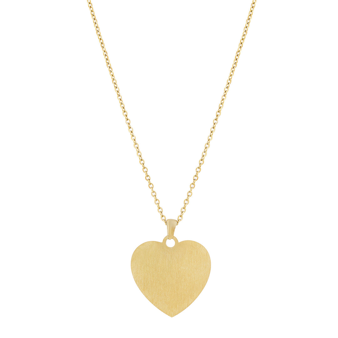 Minimal Gold Women's Heart Mantra Necklace