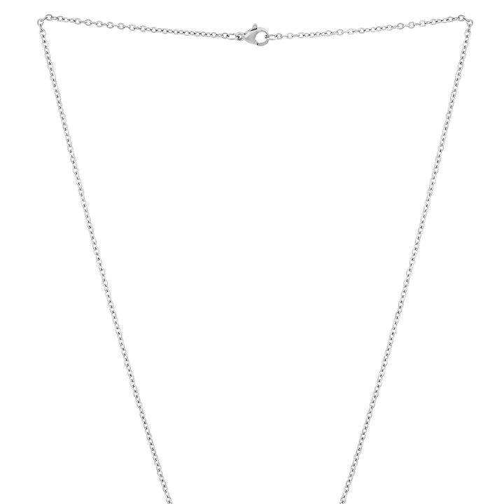 Minimal Silver Women's Heart Mantra Necklace