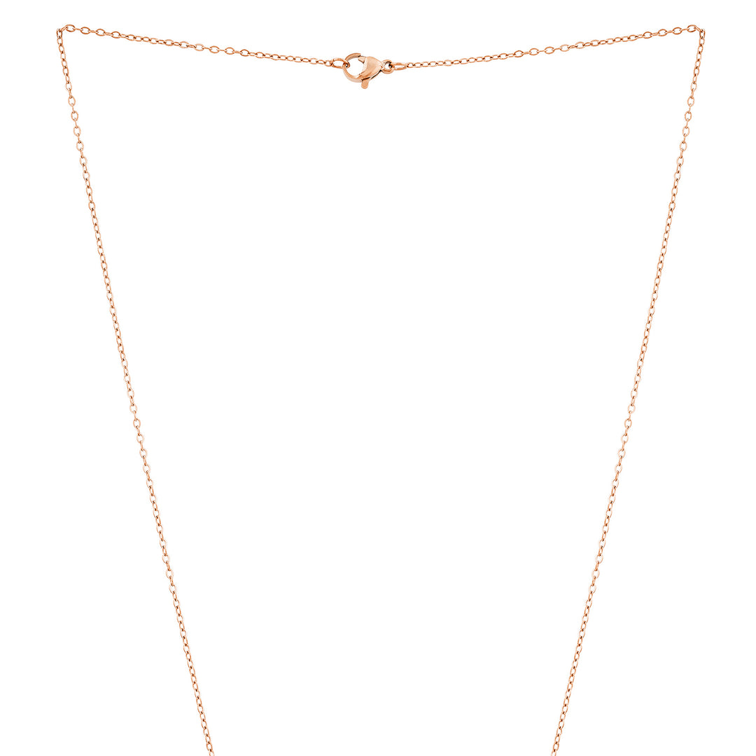 Minimal Rose Gold Women's Bar Mantra Necklace