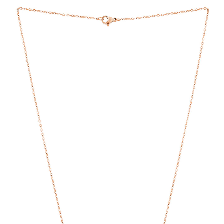Minimal Rose Gold Women's Bar Mantra Necklace