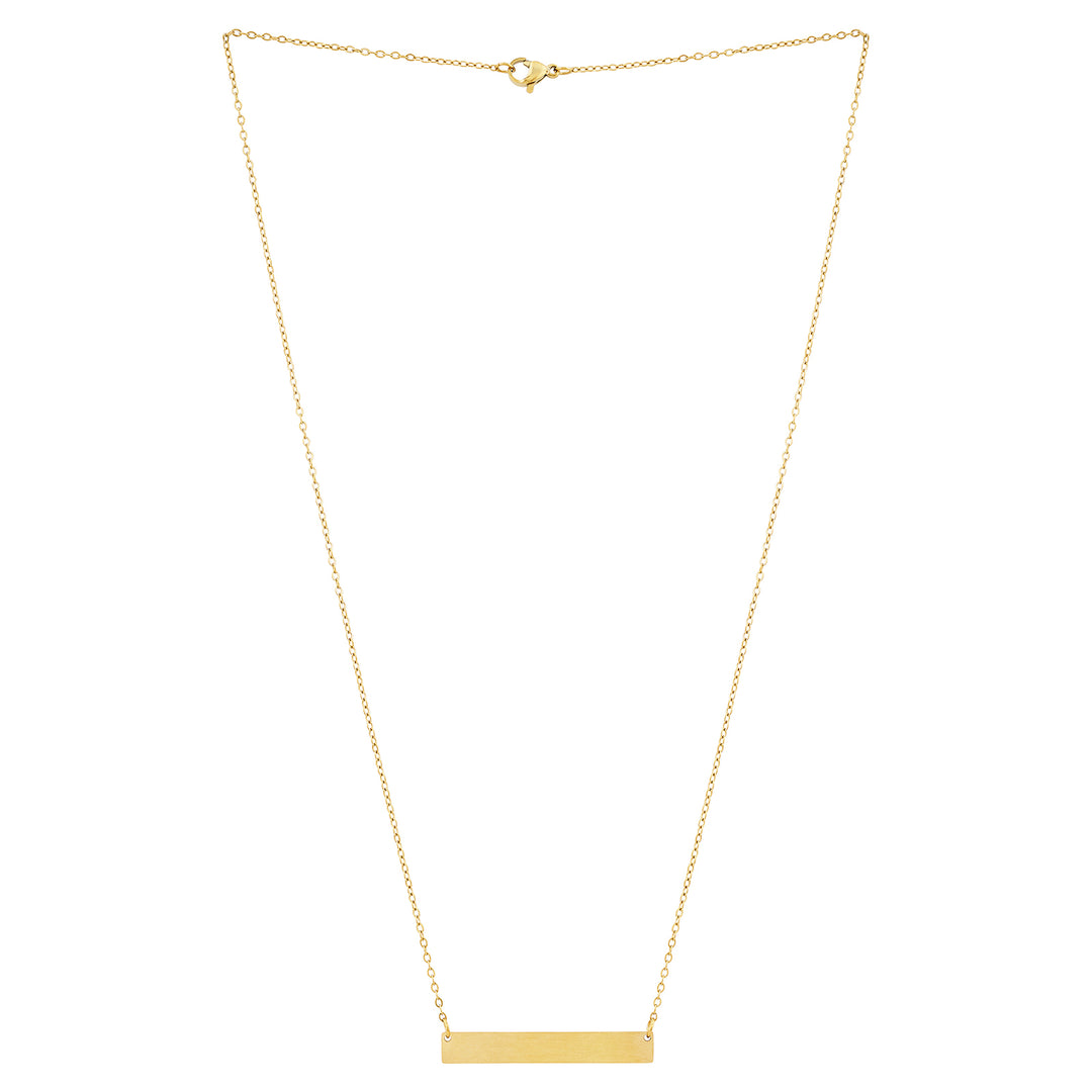 Minimal Gold Women's Bar Mantra Necklace