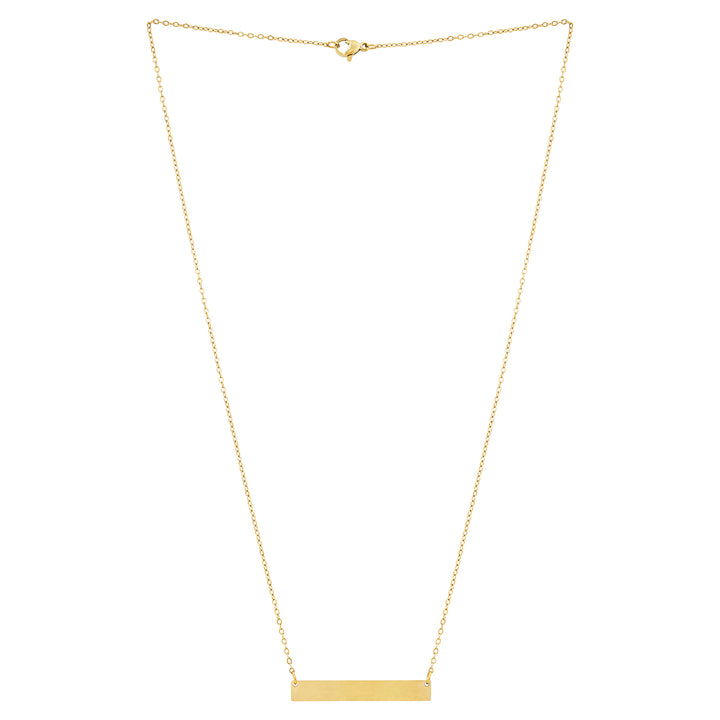 Minimal Gold Women's Bar Mantra Necklace