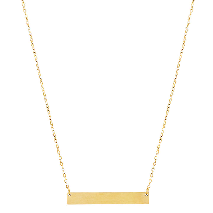 Minimal Gold Women's Bar Mantra Necklace