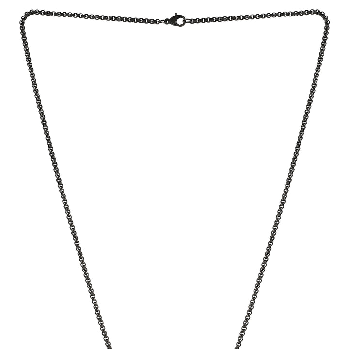 Forever Black Men's Bar Mantra Necklace