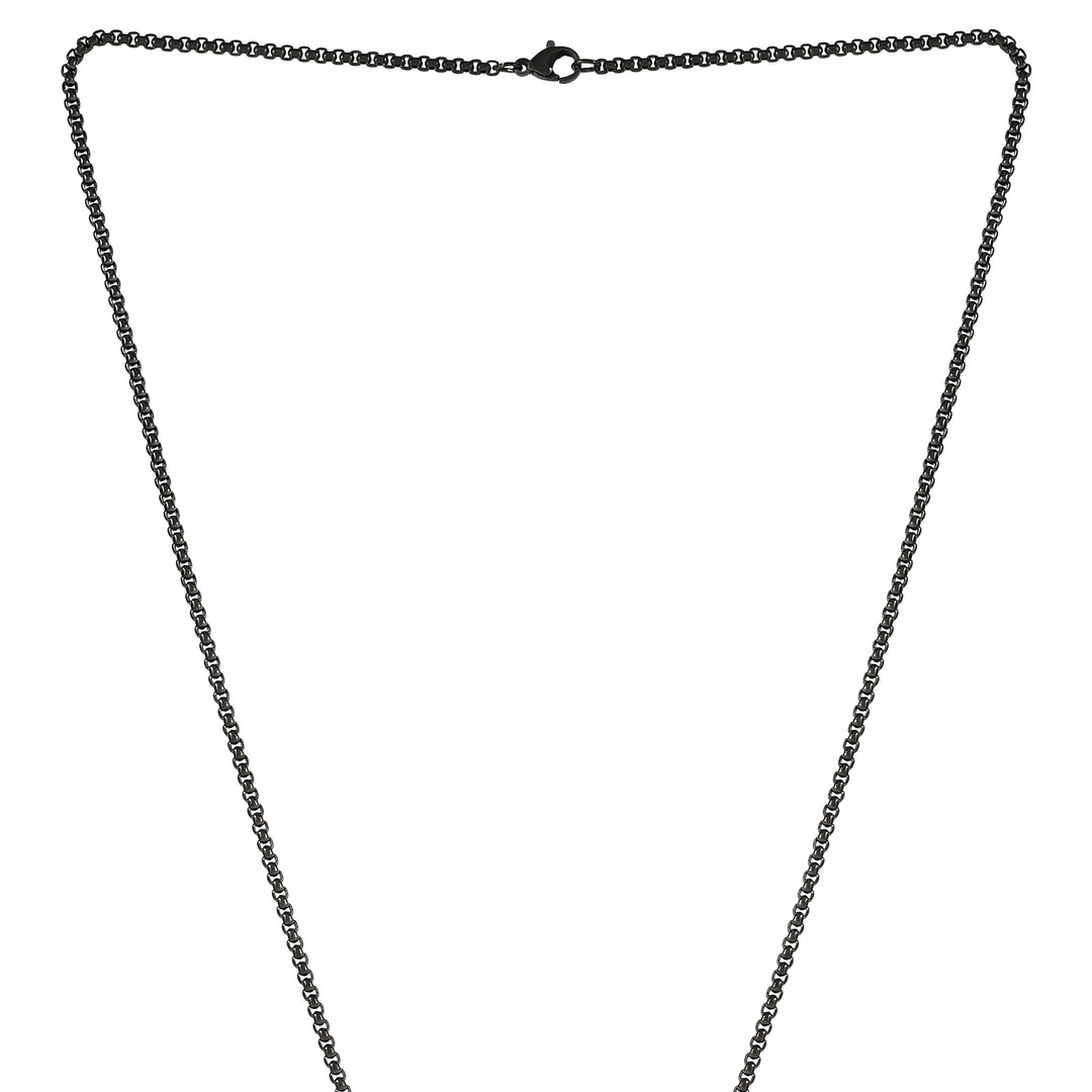 Minimal Black Men's Bar Mantra Necklace