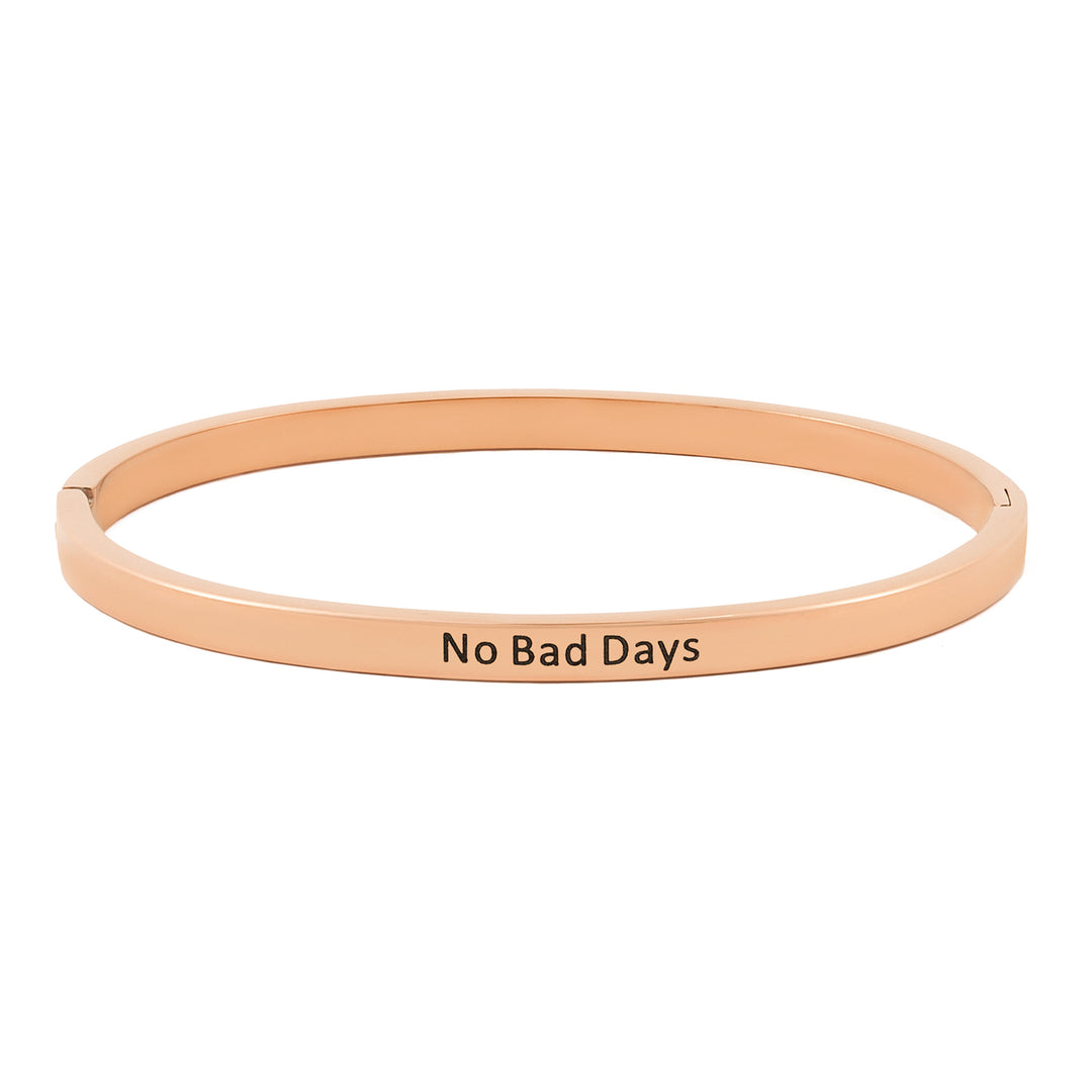 No Bad Days Rose Gold Mantra Band