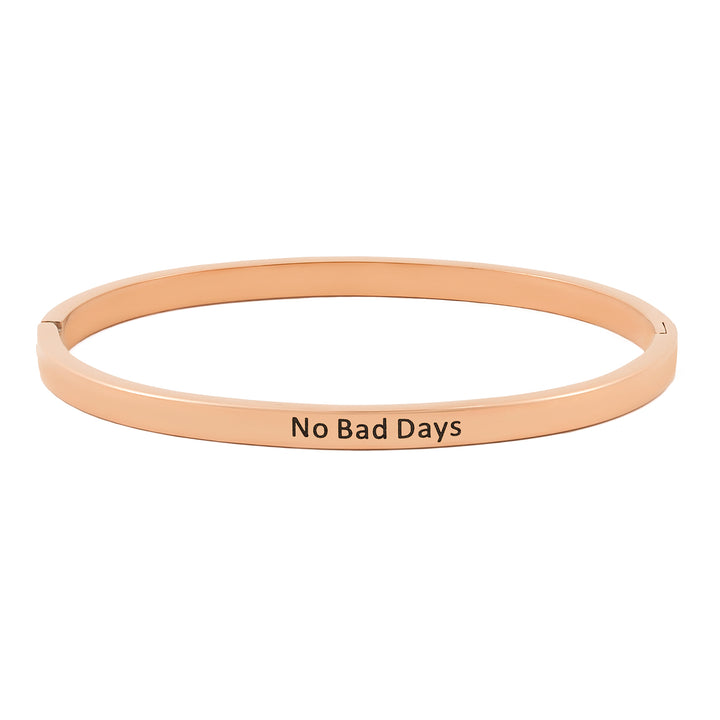 No Bad Days Rose Gold Mantra Band