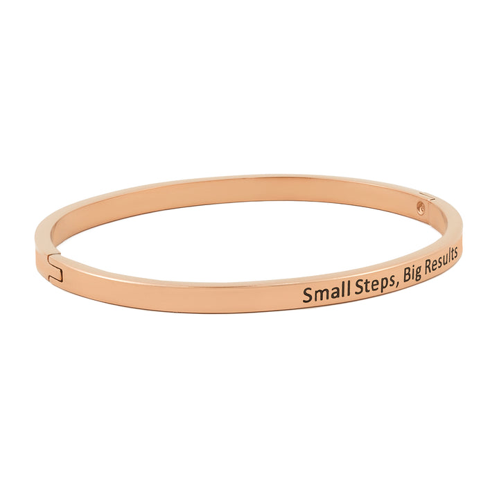 Small Steps, Big Results Rose Gold Mantra Band