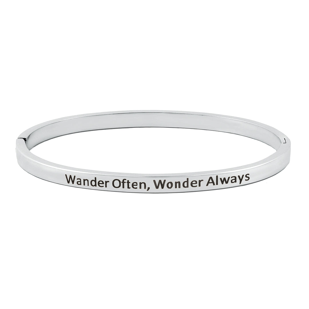 Wander Often, Wonder Always Silver Mantra Band