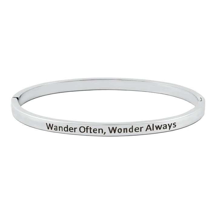 Wander Often, Wonder Always Silver Mantra Band