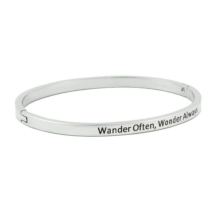 Wander Often, Wonder Always Silver Mantra Band