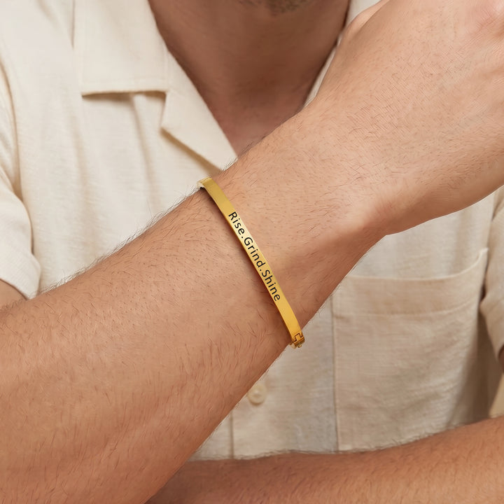 Rise.Grind.Shine Gold Mantra Band