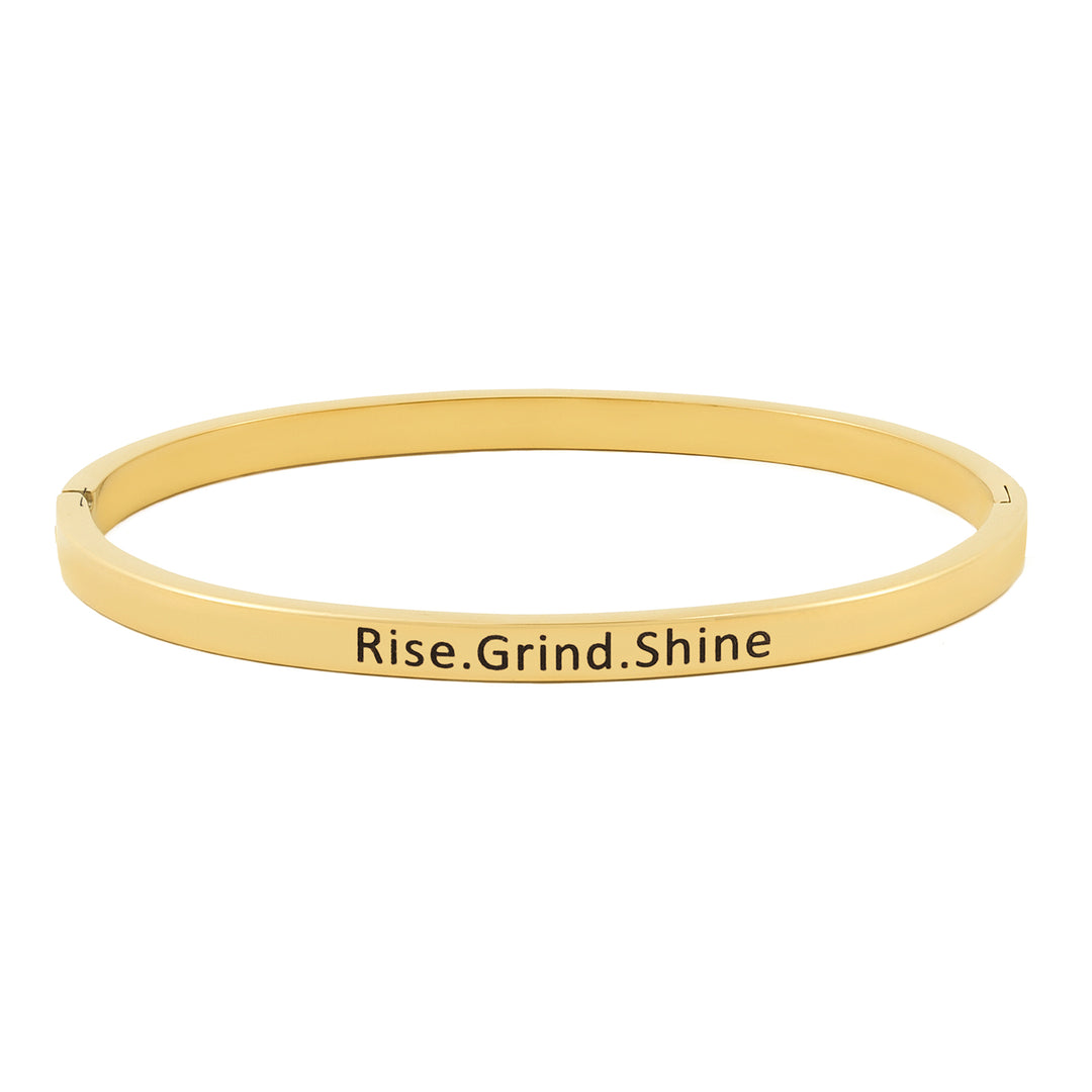 Rise.Grind.Shine Gold Mantra Band