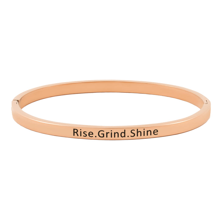 Rise.Grind.Shine Rose Gold Mantra Band