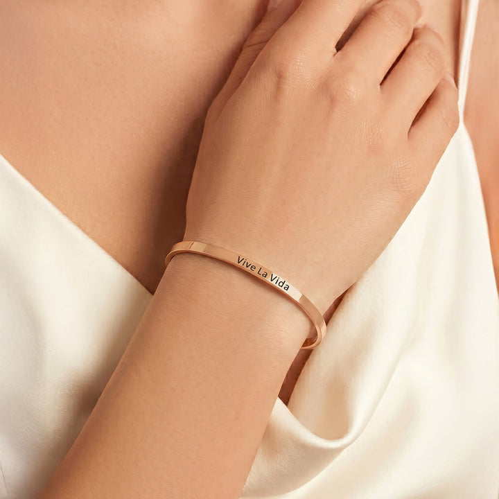Vive La Vida Rose Gold Mantra Band
