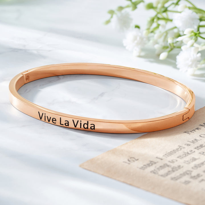 Vive La Vida Rose Gold Mantra Band