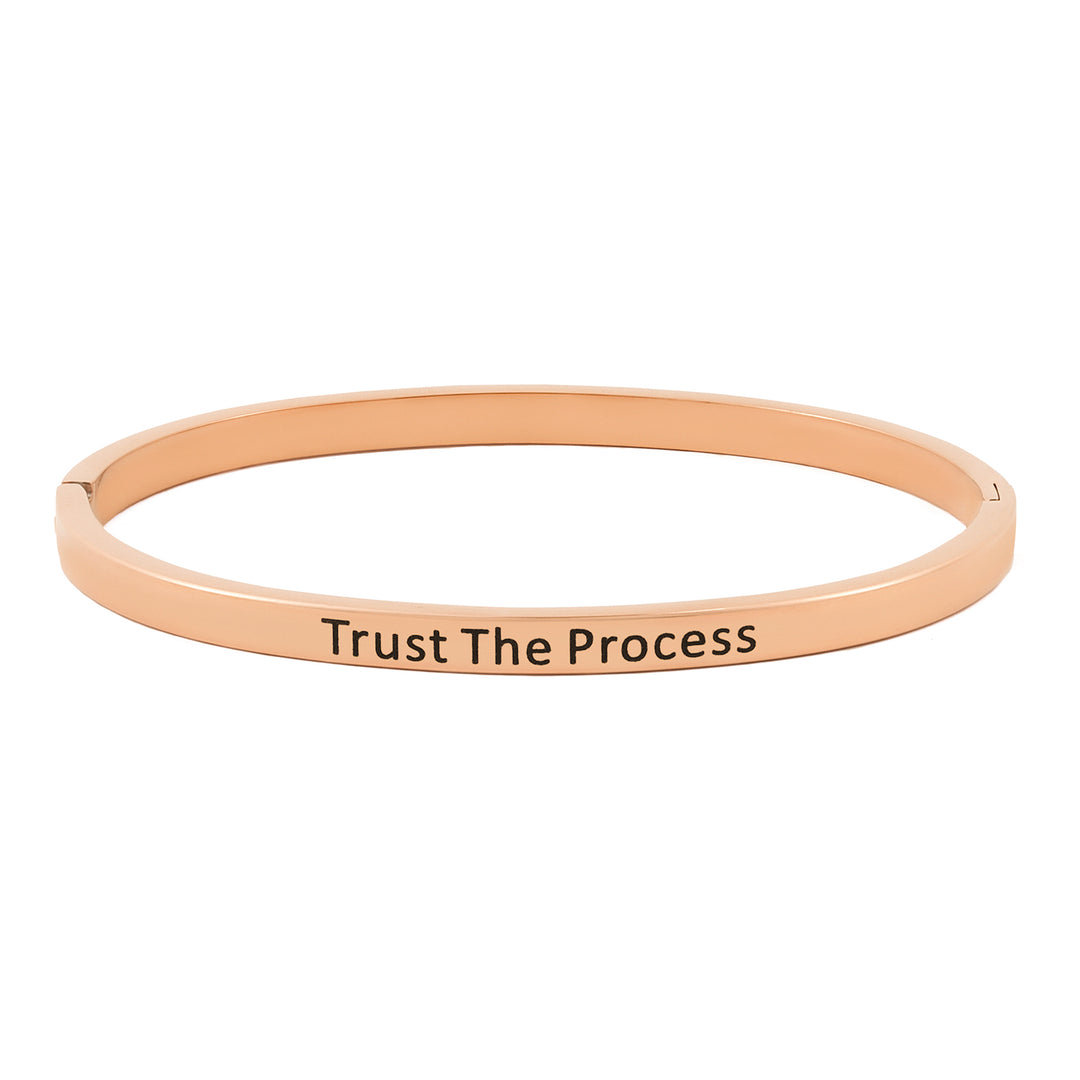 Trust The Process Rose Gold Mantra Band