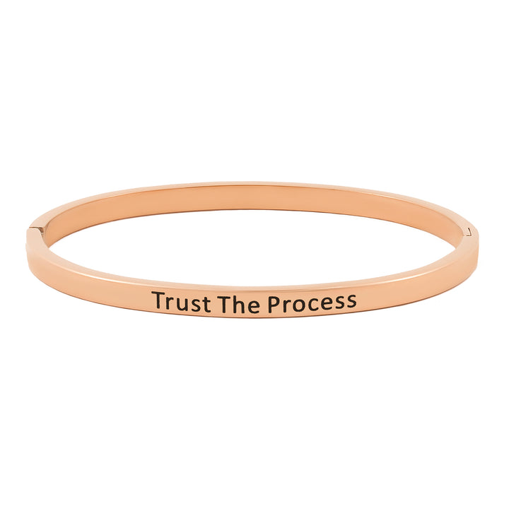 Trust The Process Rose Gold Mantra Band
