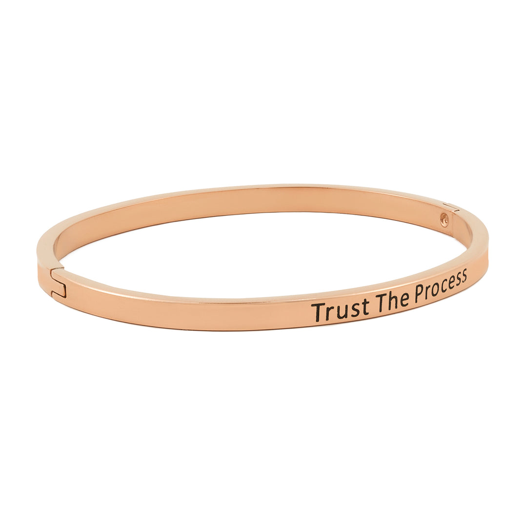 Trust The Process Rose Gold Mantra Band