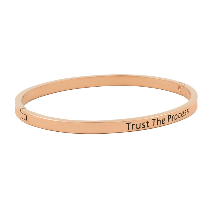 Trust The Process Rose Gold Mantra Band