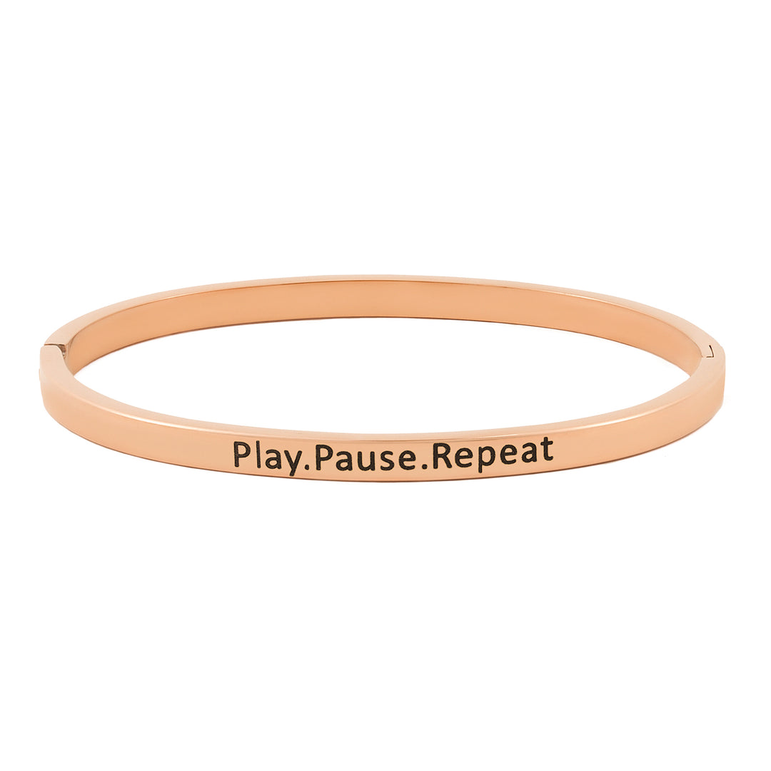 Play.Pause.Repeat Rose Gold Mantra Band