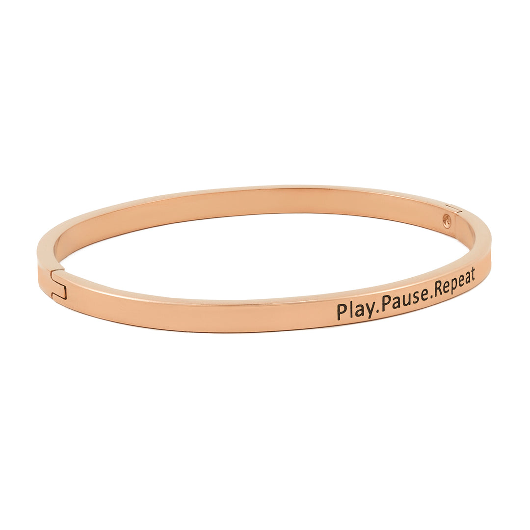 Play.Pause.Repeat Rose Gold Mantra Band