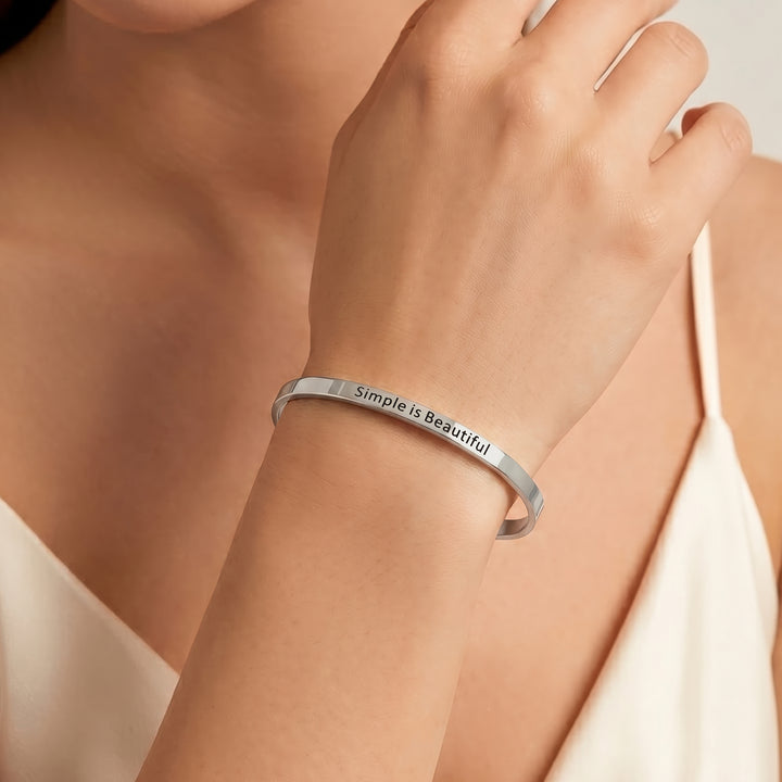 Simple is Beautiful Silver Mantra Band