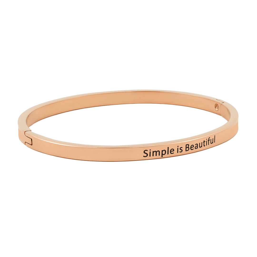 Simple is Beautiful Rose Gold Mantra Band