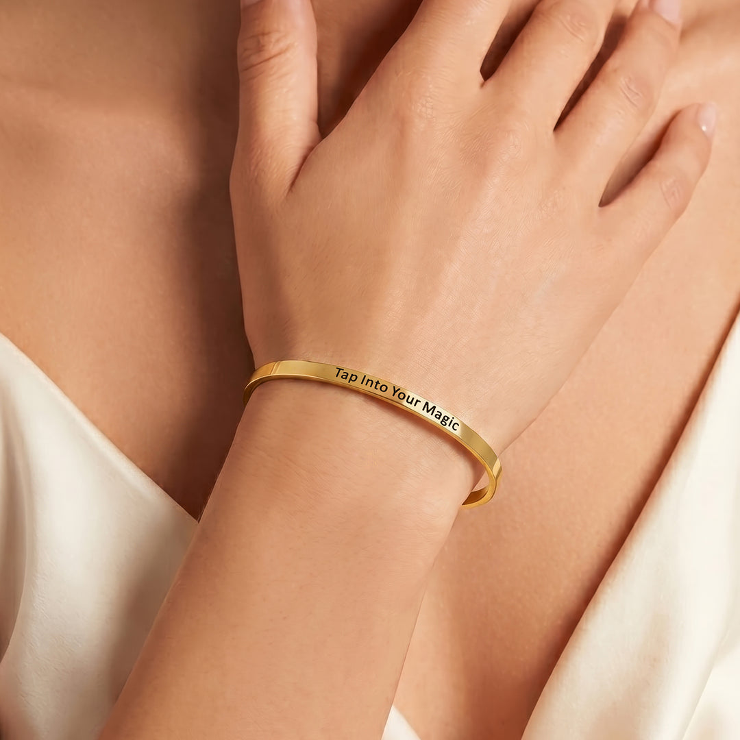 Tap Into Your Magic Gold Mantra Band