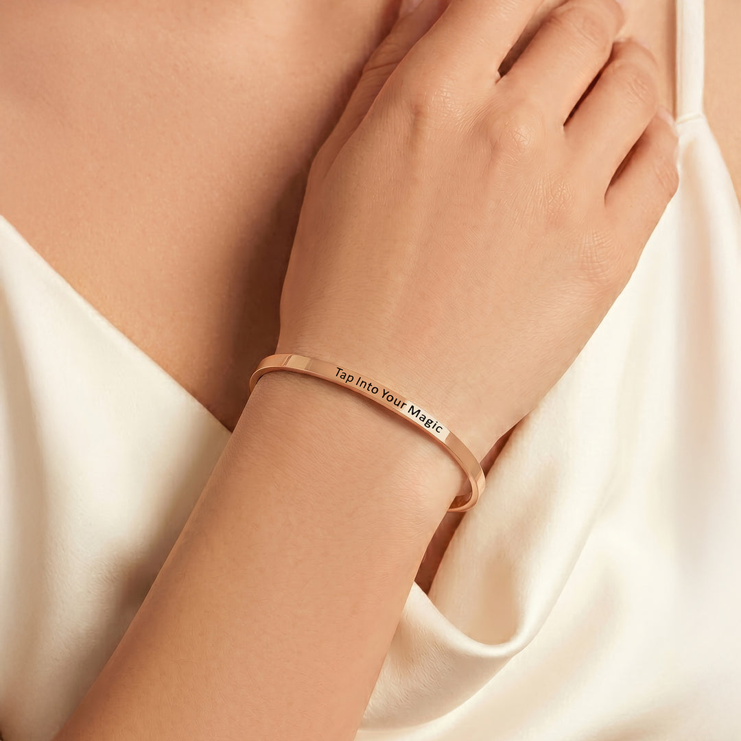 Tap Into Your Magic Rose Gold Mantra Band
