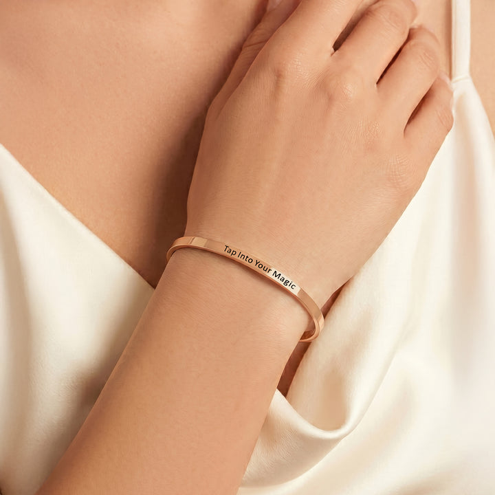 Tap Into Your Magic Rose Gold Mantra Band