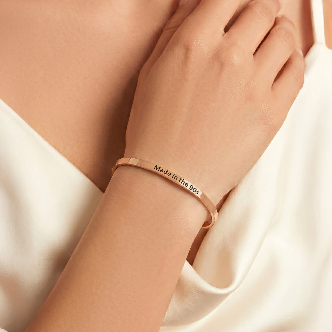 Made in the 90s Rose Gold Mantra Band